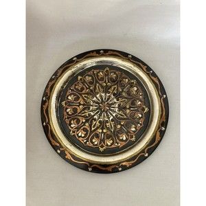 Silver GMA Decorative Plate Natural Color Unpainted Tunesian Handmade Vintage